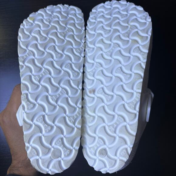 Birkenstock Gizeh EVA Slip On Sandals White Rubber Beach Flip Flops Size W 38 - Picture 11 of 16